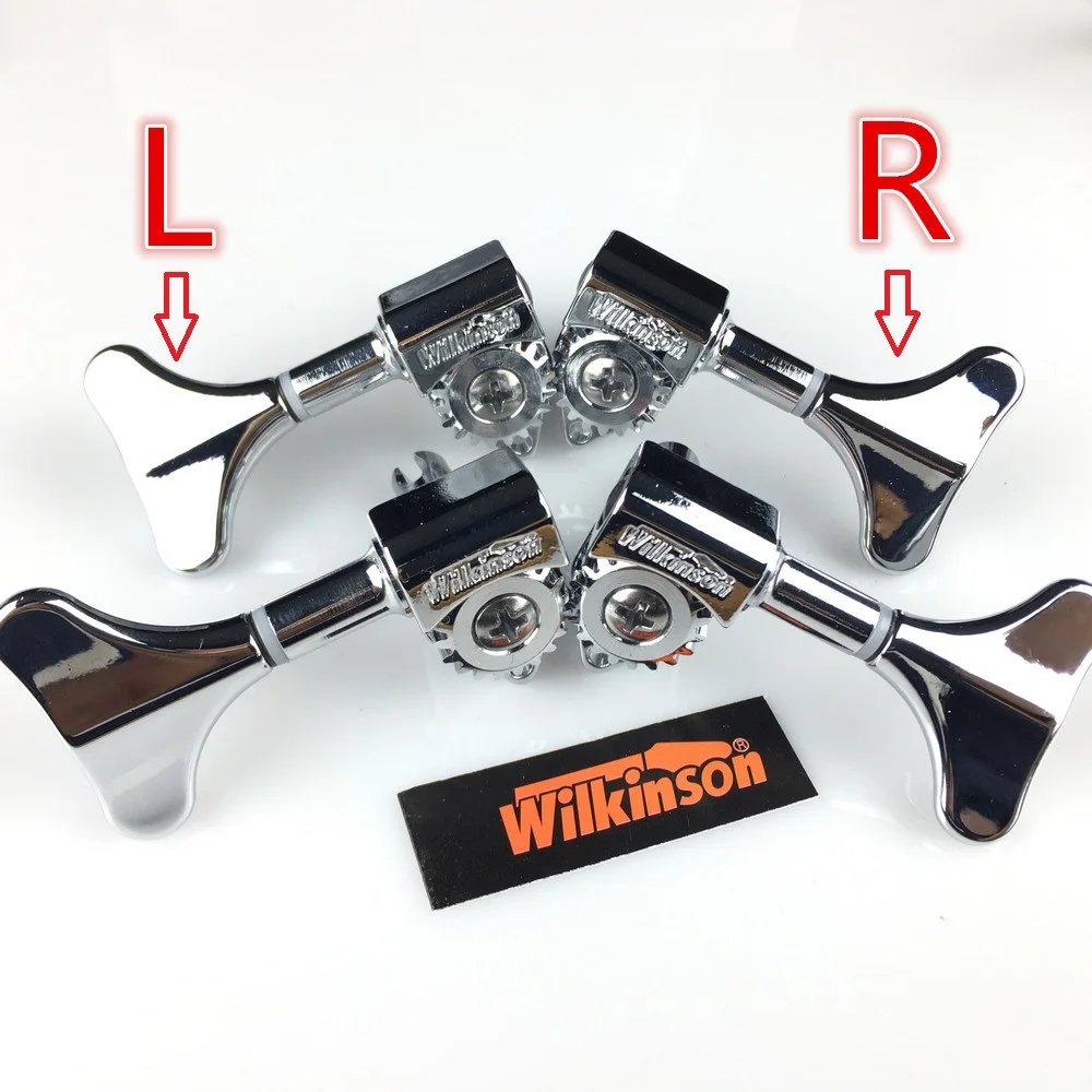 NEW wilkinson Electric Bass Guitar Machine Heads Tuners Guitar Tuning Pegs Open Gear WJB-750 Chrome Silver ( without packaging )