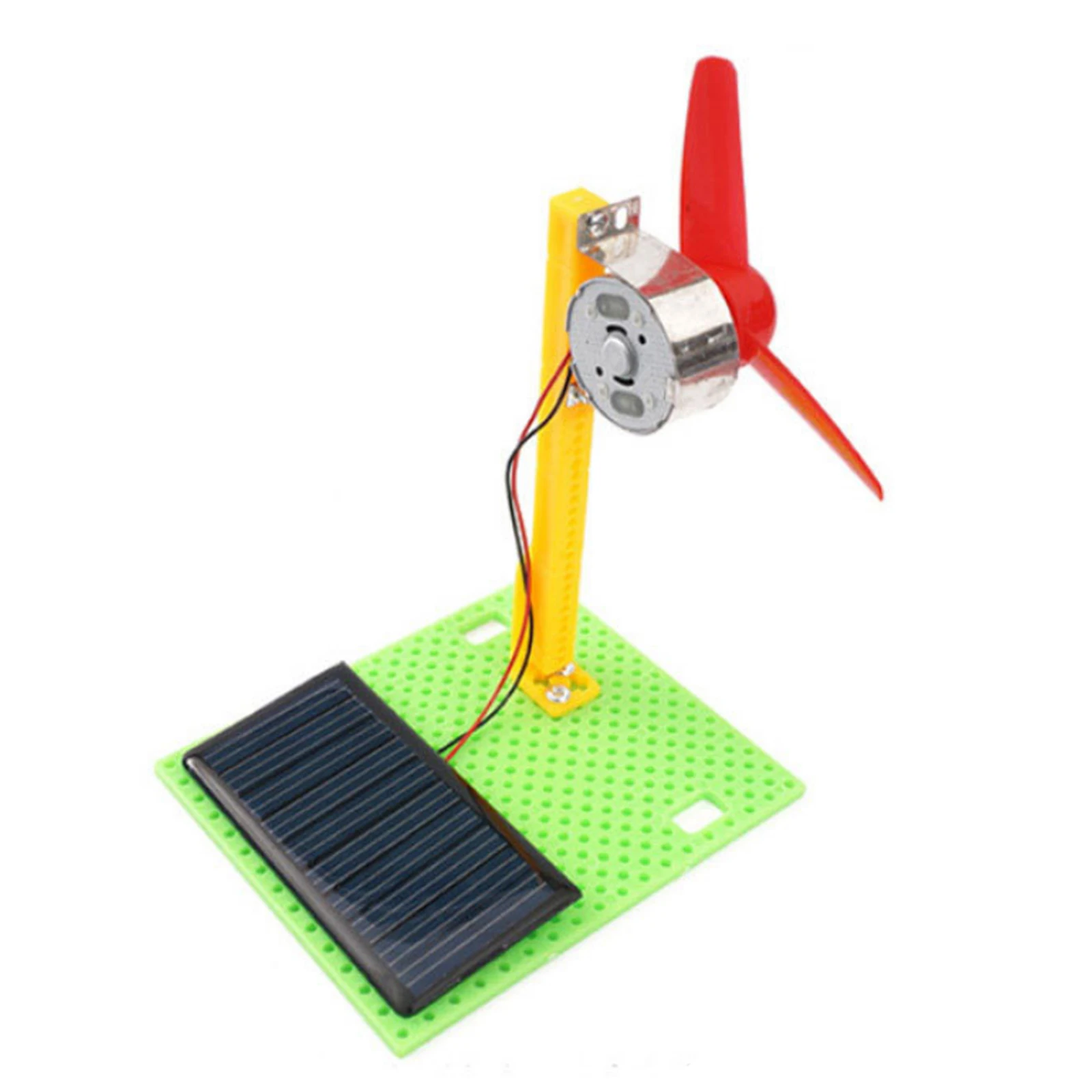 DIY Novel Solar Powered Electric Fans Physics Motor Circuit Device Kit Science Toy Educational Physical Experiment Project Gift