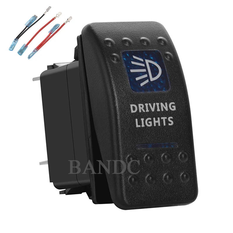 

DRIVING LIGHTS 5Pins On-Off SPST Blue Led Toggle Switch for ARB/Carling/NARVA 4x4 Style，RV UTV Buse,12V 20A 24V 10A，Jumper Wires