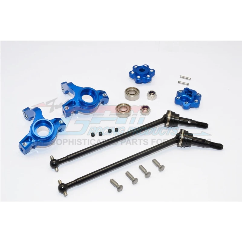 

GPM ALUMINIUM FRONT KNUCKLE ARM WITH HEX ADAPTERS & STEEL FRONT CVD DRIVE SHAFT For AXIAL YETI SCORE AX90068 RC Upgrade