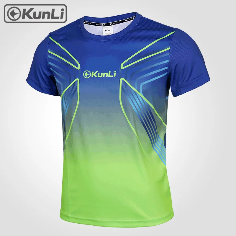 

Kunli short tennis shirt men outdoor sports badminton clothing running clothing T-shirt basketball Volleyball shirt