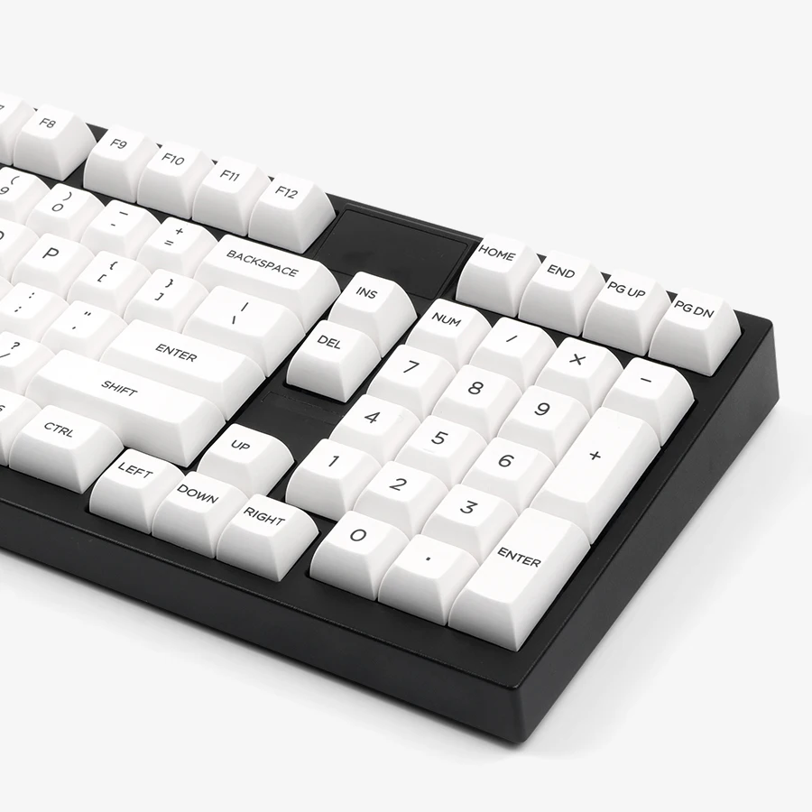 Key Setup Kat Alpha new profile pure white heat Sublimation key cap blank 40S 68 87 104Mechanical keyboard