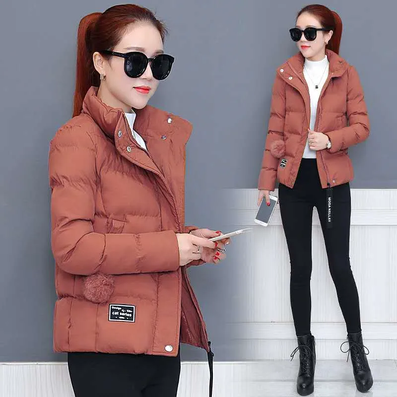 2020 New Winter Women Coat Parkas Short Jacket Casual Cotton Padded Parkas Coat Thicken Warm Female Jacket Outerwear Plus Size