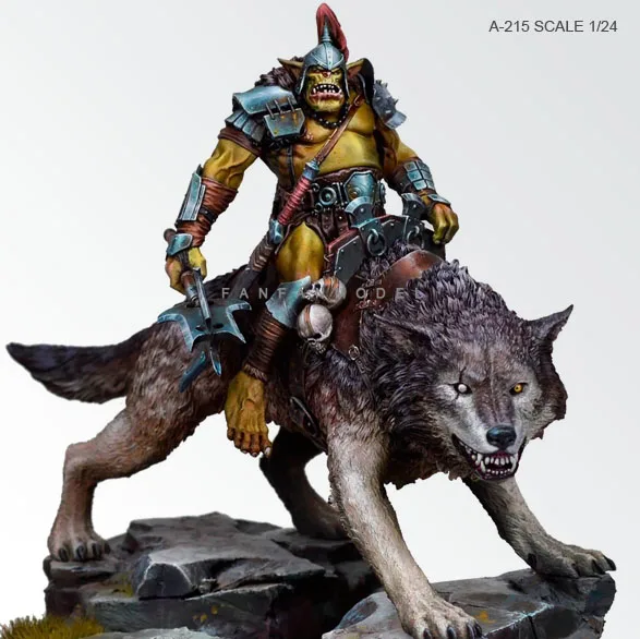 1/24 Resin Figure Kits Wolf Clan Cavalry Model Self-assembled A-215