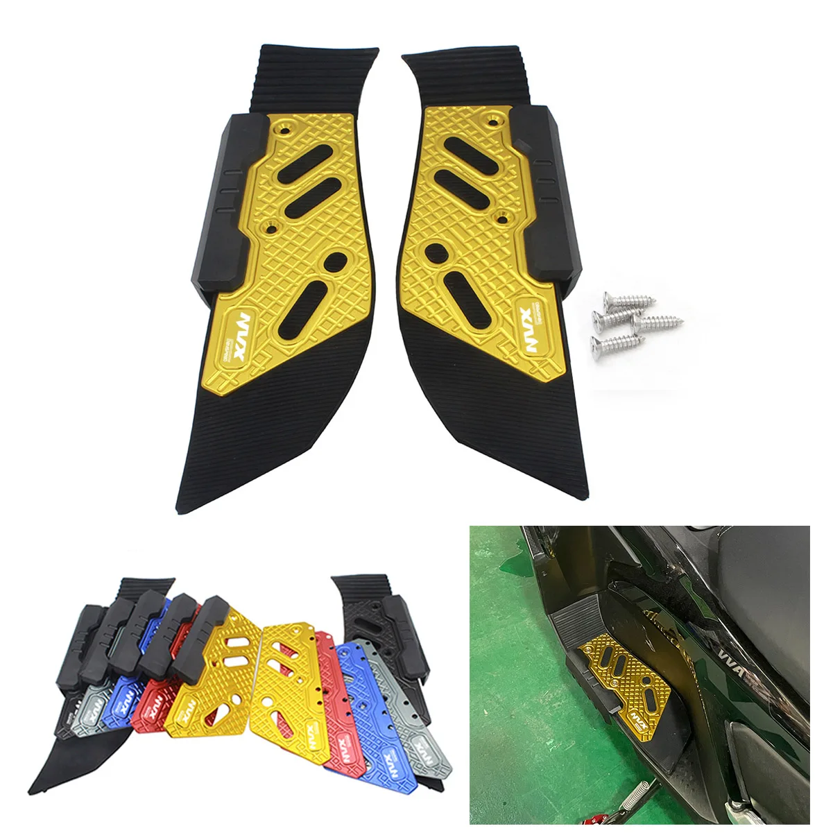 

Modified Motorcycle Footrest Left Right 2PCS Footrest Motorcycle Accessories Suitable For Yamaha AEROX NVX155 Aerox155 2020 2021