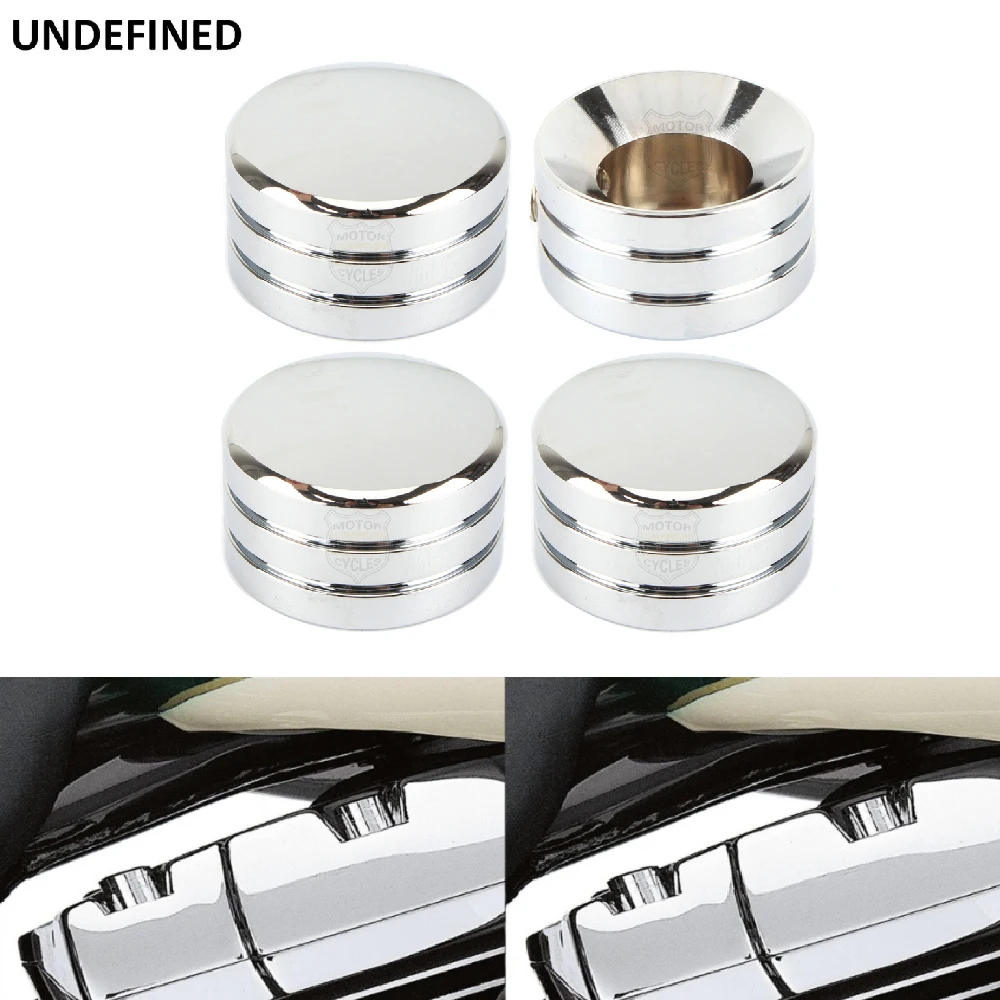 4Pcs Chrome Spark Plug Motorcycle Bolt Head Cover Plug Screw Cap For Harley Sportster XL883 XL1200 Twin Cam Big Twin 1340 Evo