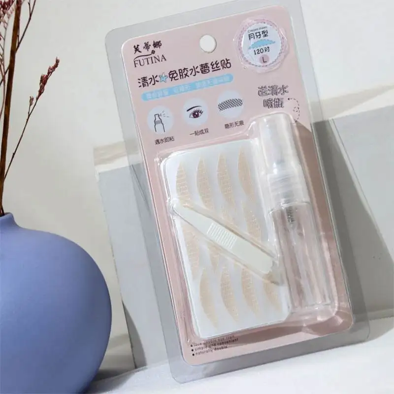 120 Pairs Invisible Double Eyelid Sticker Lace Eye Lift Strips Double Eyelid Tape Adhesive Stickers Natural Eye Tape Makeup Tool