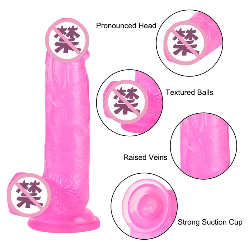 Huge Dildo Erotic Soft Anal Butt Plug Clear Realistic Penis Toy for Adult shop G-spot Massager Masturbators Sex Toys for Women