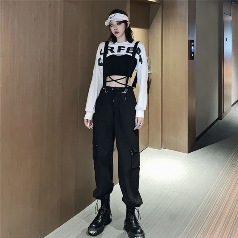 2 Pieces Sets Women Summer Fashion Letter Printing Slim Bandage Sexy Korean Style Lady All-match Crop Tops Spaghetti Strap Camis