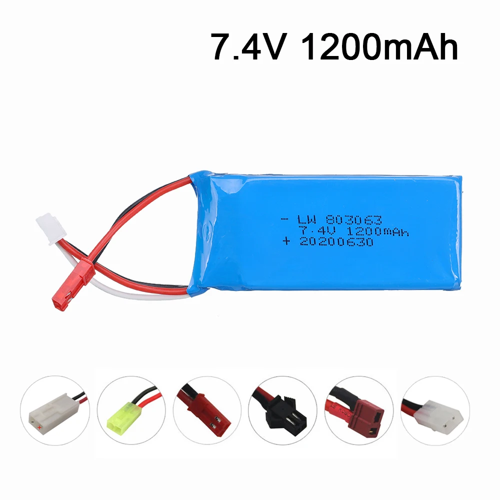 7.4V 1200mAh 30C Lipo battery For Yizhan X6 H16 MJX X101 X102 remote control quadrocopter 7.4V 1200mAh 2S lipo battery 803063