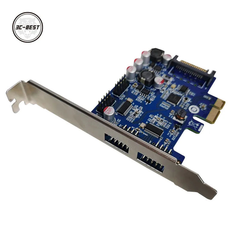 PCIe converts four 9-pin USB2.0 extension CARDS to support large device connections