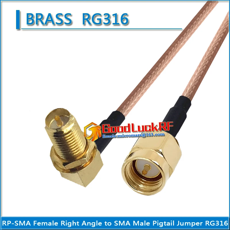 

SMA Male to RP SMA RP-SMA Female Washer O-ring Bulkhead Panel Mount Nut 90 Degree plug Pigtail Jumper RG316 extend Cable Coaxial