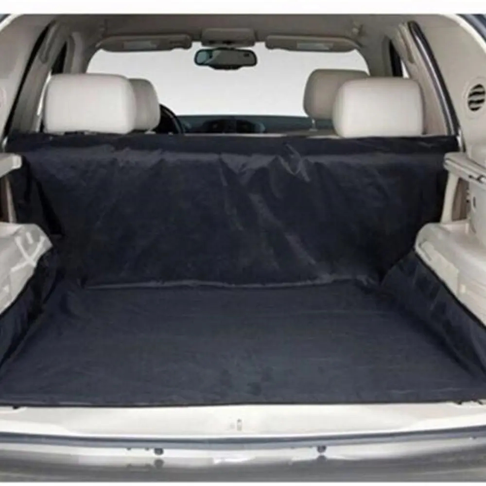 Waterproof Oxford Dog Auto Car Trunk Mat Back Seat Cover Pet Mats With 4 Straps Black 150x120cm