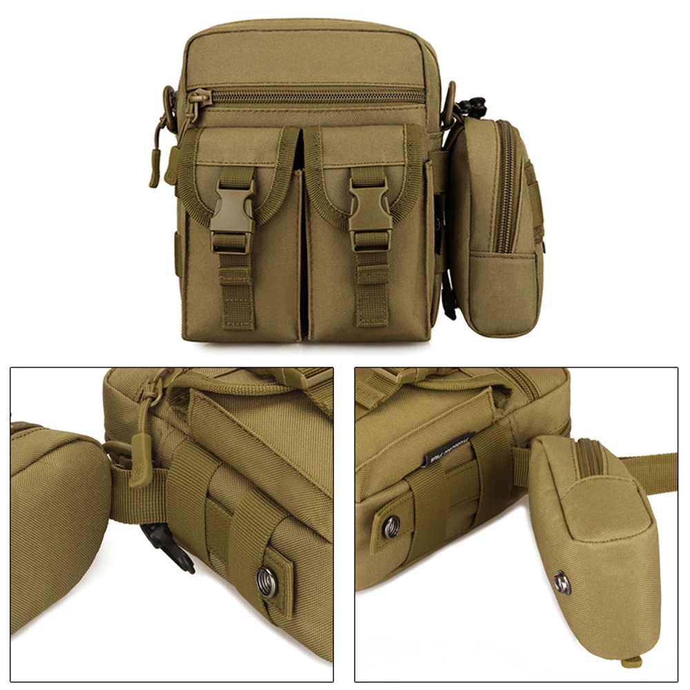 Tactical Shoulder Bag Sling Oxford Travel Bags Handbags Outdoor Climbing Hiking Bag Sports Storage Phone Crossbody Fishing Bag