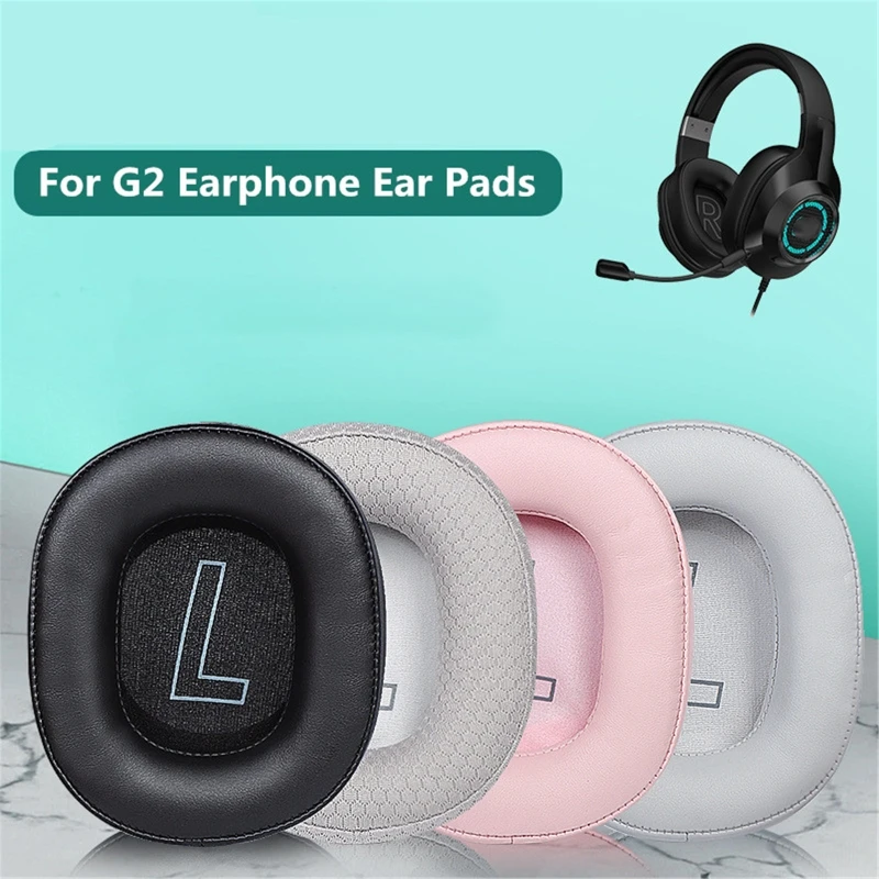 Leather/Cloth Mesh Headbeam Earpad for Edifier G2 Headset Earmuffs Memory Foam Covers Headphone Ear Pads 1 pair
