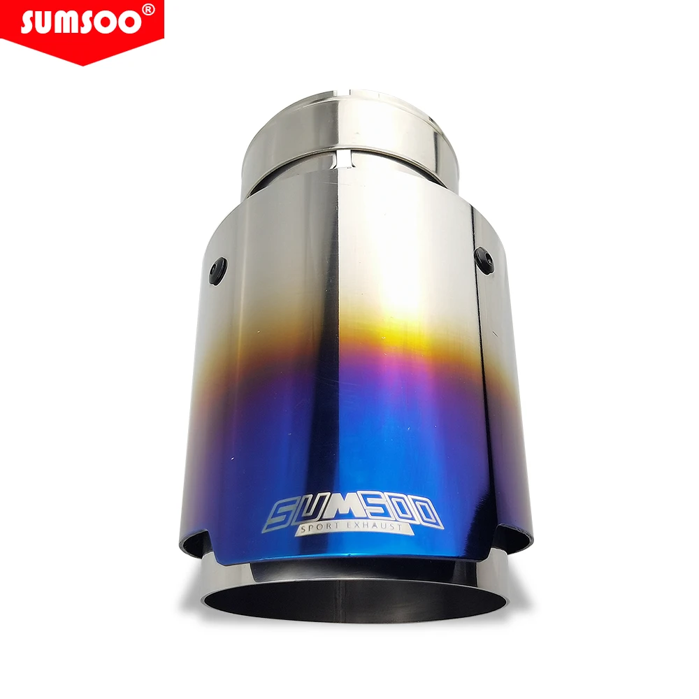 

SUMSOO genuine high-quality stainless steel plated blue for car muffler modification decorative exhaust pipe tail tips