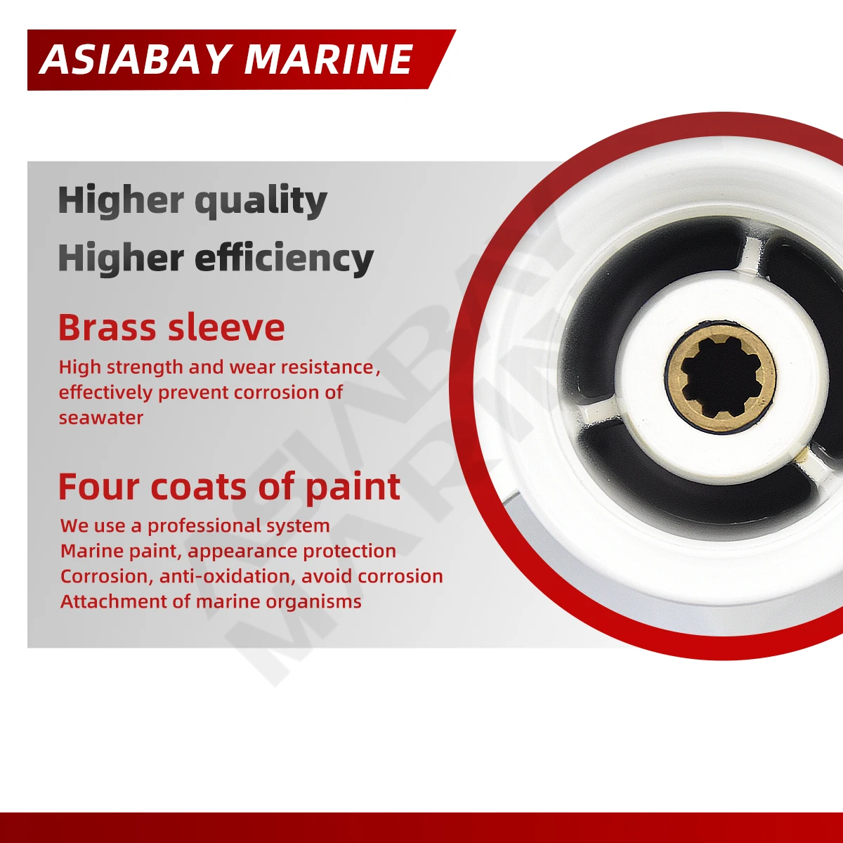 Weißer Schrauben propeller aus Aluminium legierung für Yamaha 9,9 PS 15 PS Außenborder, 3 Klingen, 8 Keil verzahnungen, 9-1/4x12, Drehung r, Boots teile