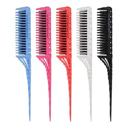 Highlighting Hair Comb ABS Weaving Highlighting Foiling Hair Comb for Salon Dyeing Tail Combs Brush Separate Parting For Hair