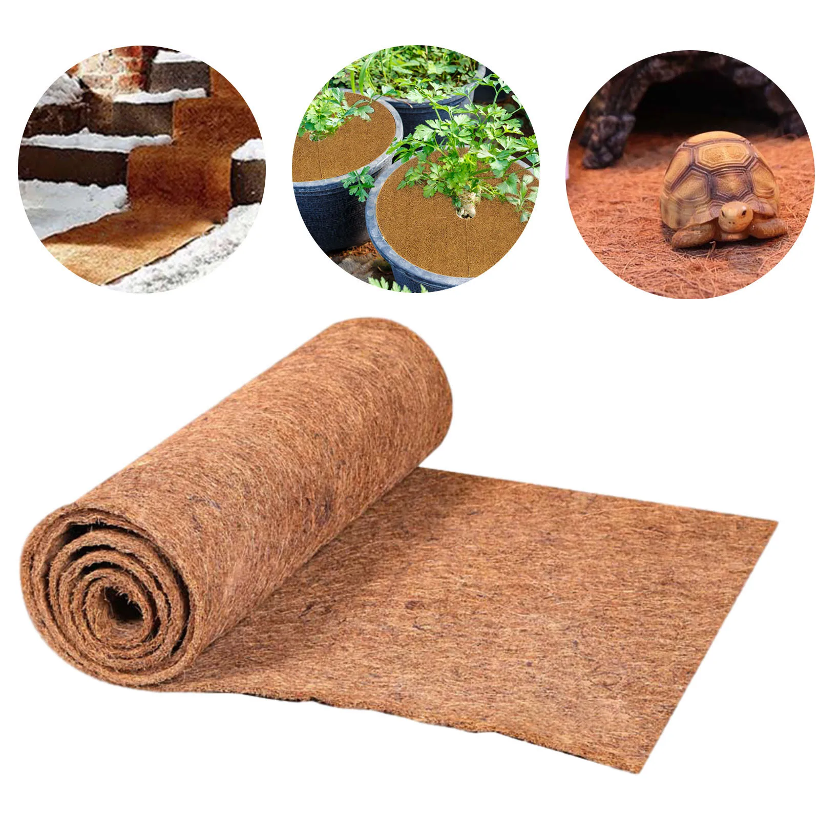 Natural Coconut Fiber Coconut Fiber Mat Flowerpot Decoration Safe pet Reptile Animal Carpets Such As Tortoises best service