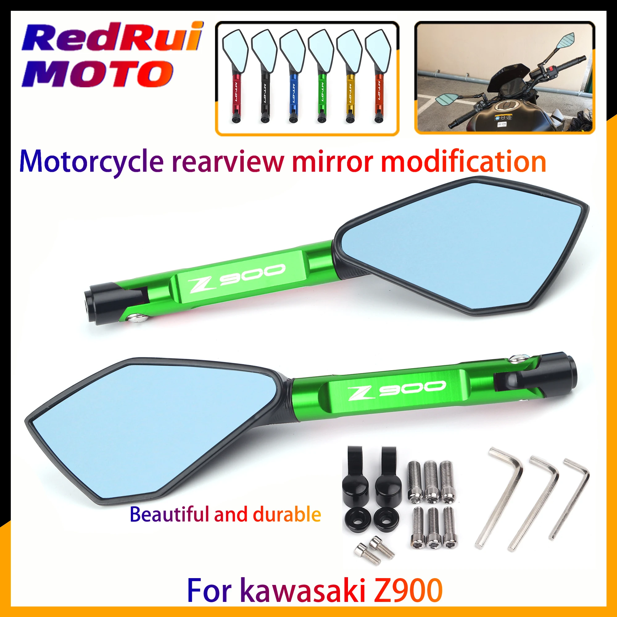 

Universal Motorcycle mirror CNC side Rearview For kawasaki Z900 Z 900