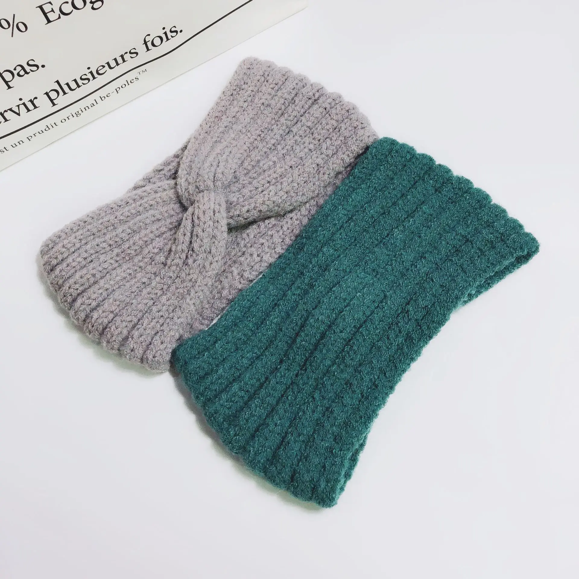 New Knitted Cross Headband For Women Winter Cashmere Girls Hair Accessories Wool Headwear Elastic Hair Band Hair Accessories