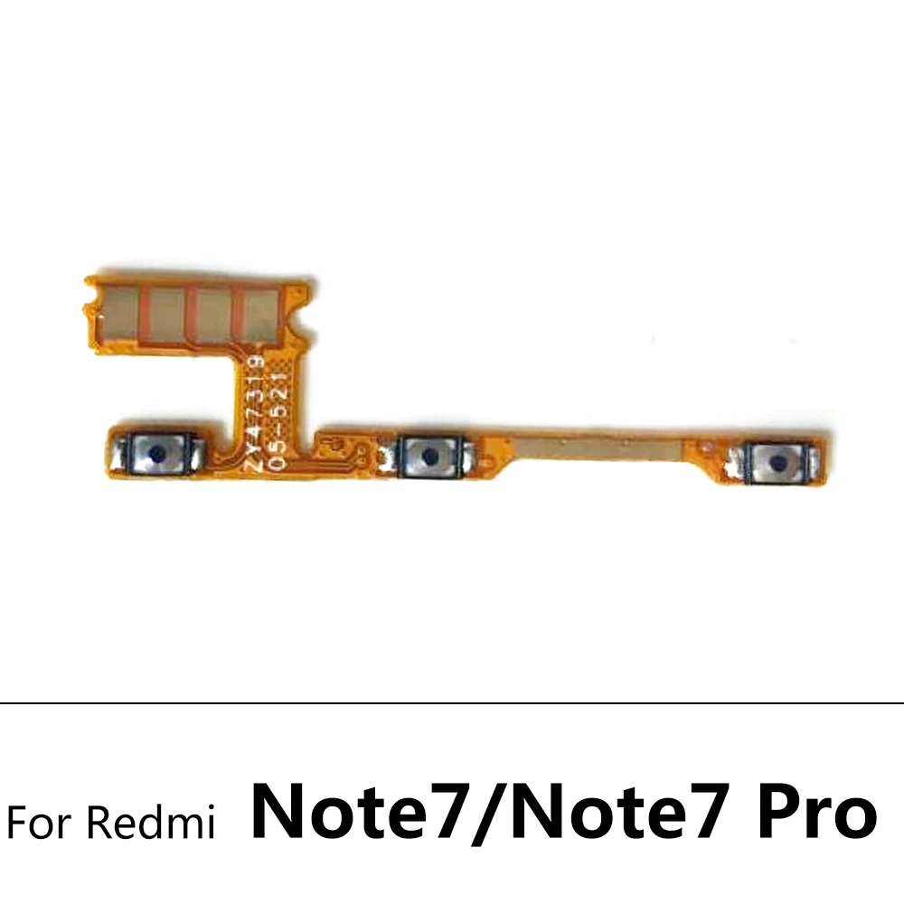 Per Xiaomi Redmi Note 4X 5 4 Note 3 6 8 9S 7 9 10 Pro 5G 9T / 9TPro pulsante di accensione/spegnimento tasto Volume cavo flessibile parti di ricambio