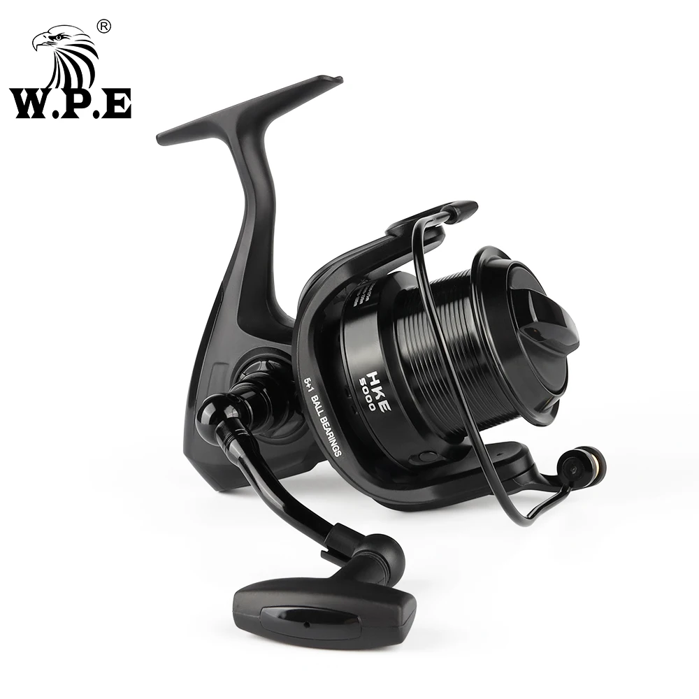 

W.P.E Fishing Reel HKE 5000/6000 Spinning Reel 4.4:1 Gear Ratio 5+1 BBs Full Metal Spoon Carp Fishing Reel Saltwater Tackle