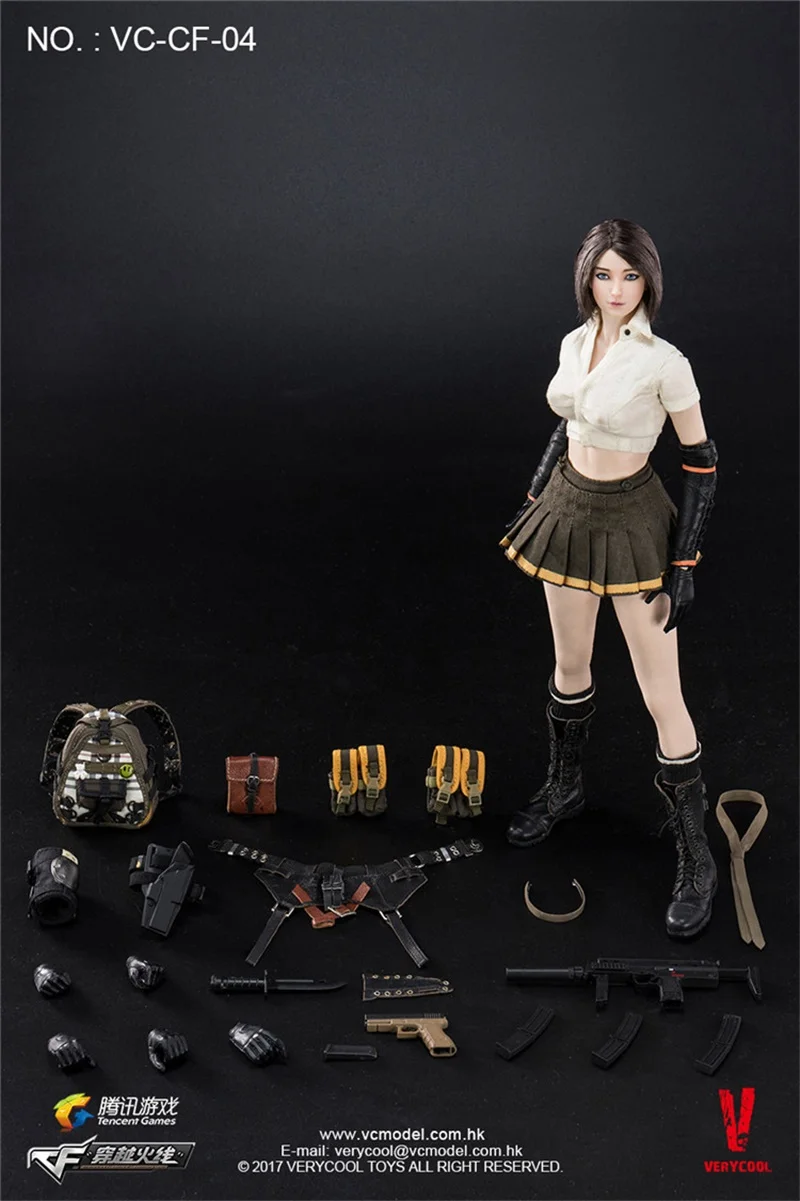 VC-CF-04 1/6 Scale Cross Fire Double Agent ZERO Figure collection Full Set Model Toy Doll For Fans Gifts In Stock