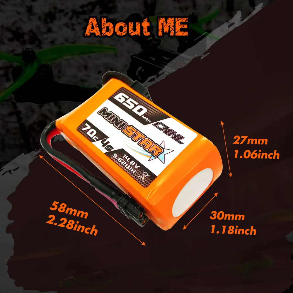 2PCS CNHL 3S 4S 11.1V 14.8V Lipo Battery 650mAh 850mAh 70C MiniStar With XT30 XT60 Plug For RC FPV Drone Quadcopter Airplane