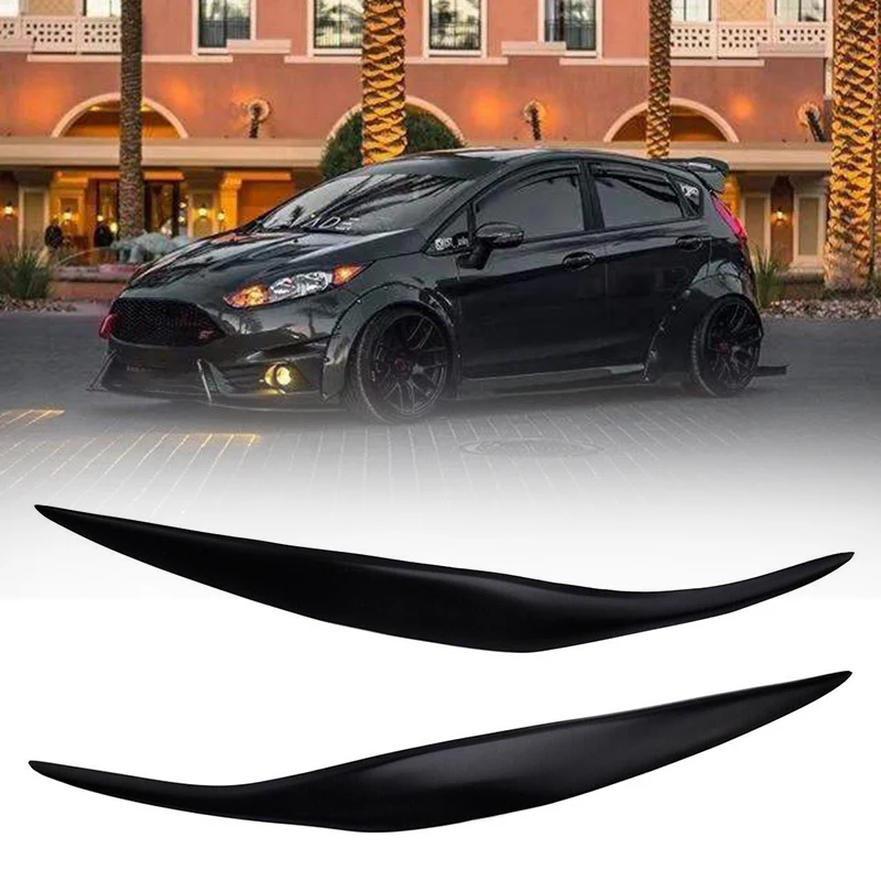 

Car Front Headlight Cover Sticker head light lamp Eyebrow Eyelid Covers for Ford Fiesta MK7 2009-2012