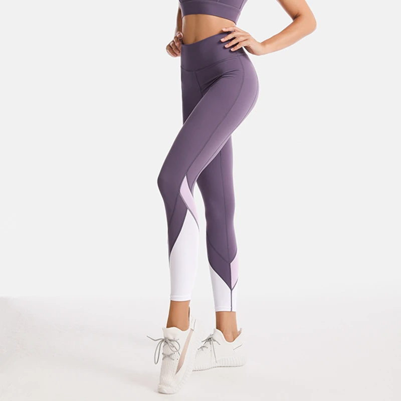 Women Sport Leggings High Waist Yoga Pants Girls Patchwork Gym Workout Tights Quick Dry Elastic Running Jogging Sweatpants Femme