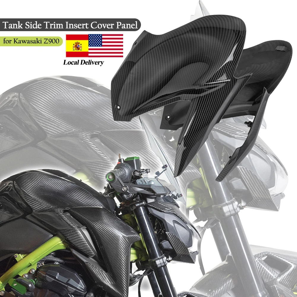 

Motorcycle Gas Tank Side Trim Cover Panel Fairing Cowl For Kawasaki Z900 ZR900 ZR 900 Z 900 2017 2018 2019 2020 Carbon Fiber New