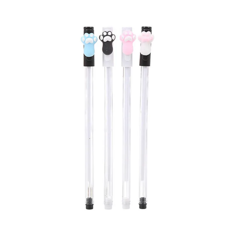 50PCS Creative Cartoon Simple Pen Student Carbon Signature Pen Cute Cat Cute Sister Cat Claw Gel Pen Stationery