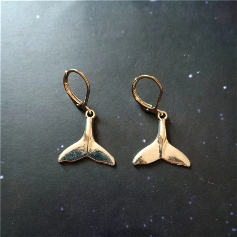 Handmade Dolphins Leverback Earrings,Dolphin Tail,Nautical Jewelry, Mother's Day Gift, Earrings for Women