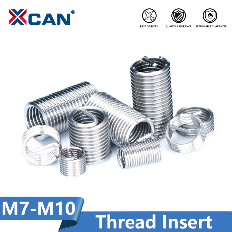 XCAN Stainless Steel Thread Repair Insert Kit M7 M8 M9 M10 Rivet Nut Kit Helicoil Thread Repair Insert Kit Threading Tools