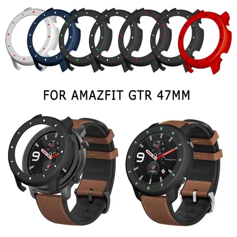 new Case For Amazfit GTR 47mm Silicone Watch Case Clock Point Case Sports Protective Cover Luminous Protective Skin Accessories