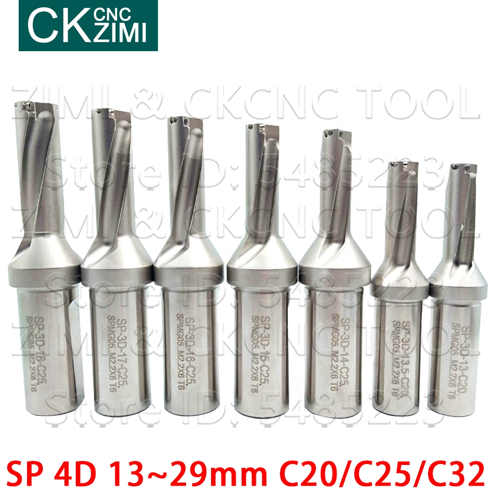SP Series U Bor 13Mm-29Mm 4D Kedalaman C20 C25 C32 Cepat Bor Indexable Bit Pengeboran CNC mesin Mengubah Alat untuk SPMG Sisipan