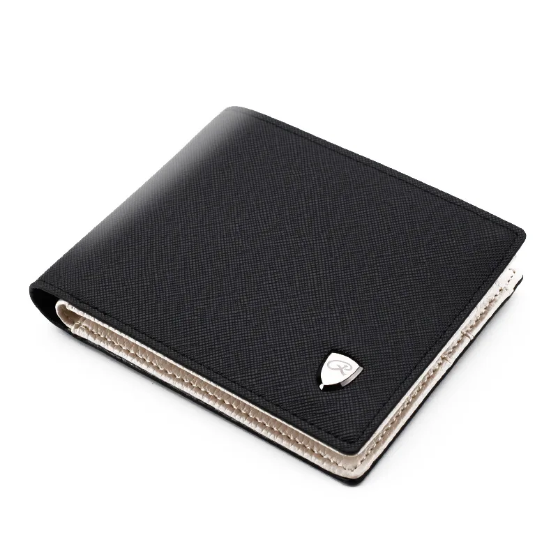 

New Men Wallet Fashion Solid Color Cross Pattern Open Multi Card Position Wallet Men Leather Purse Men Carteira Billetera Hombre