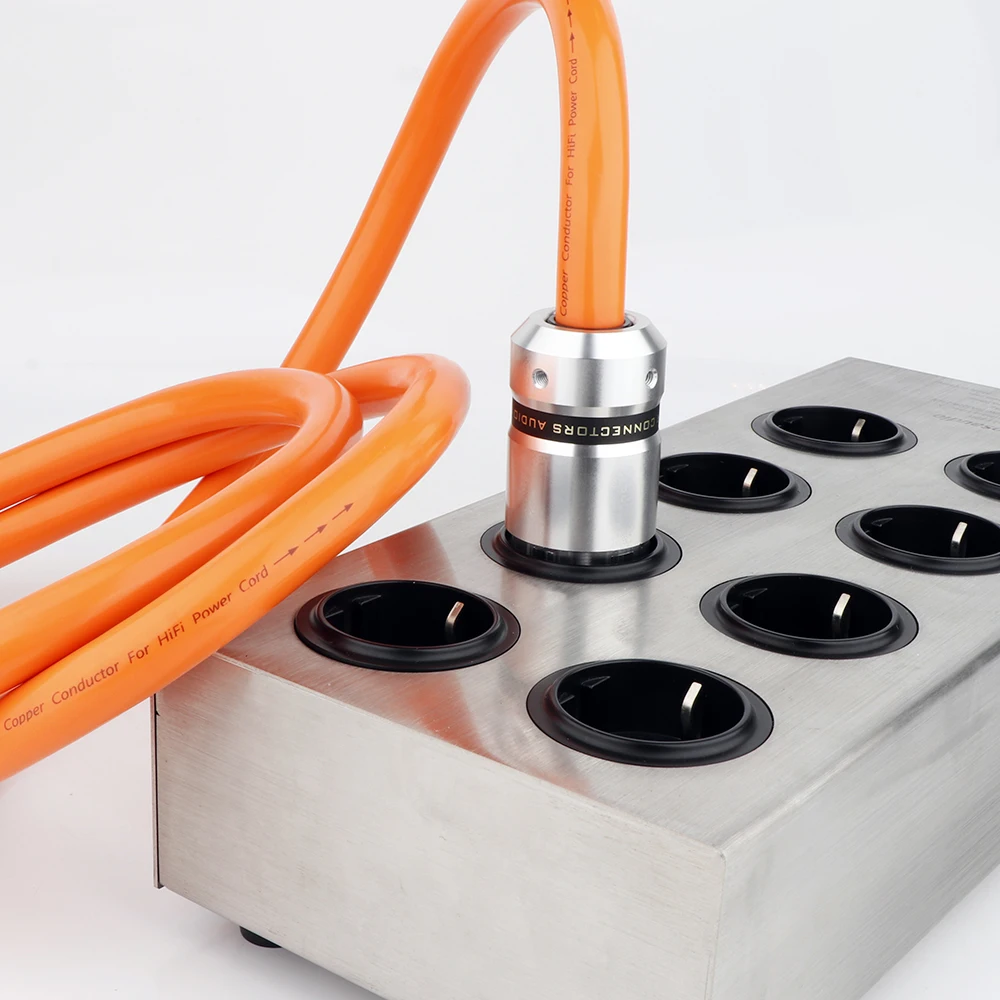 

Preffair D505 (LINN K800 Style) 5N OFC Pure Copper European Standard Power Connector EU Schuko Power Cord IEC C15 HIFI