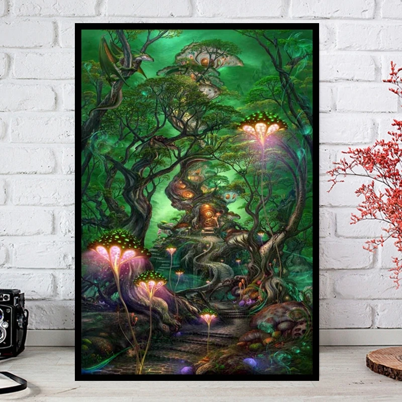 

Diamond Painting Fantasy Forest Full Drill Square/Round Embroidery Pattern Cross Stitch Kits 5D DIY Rhinestone Home Decor