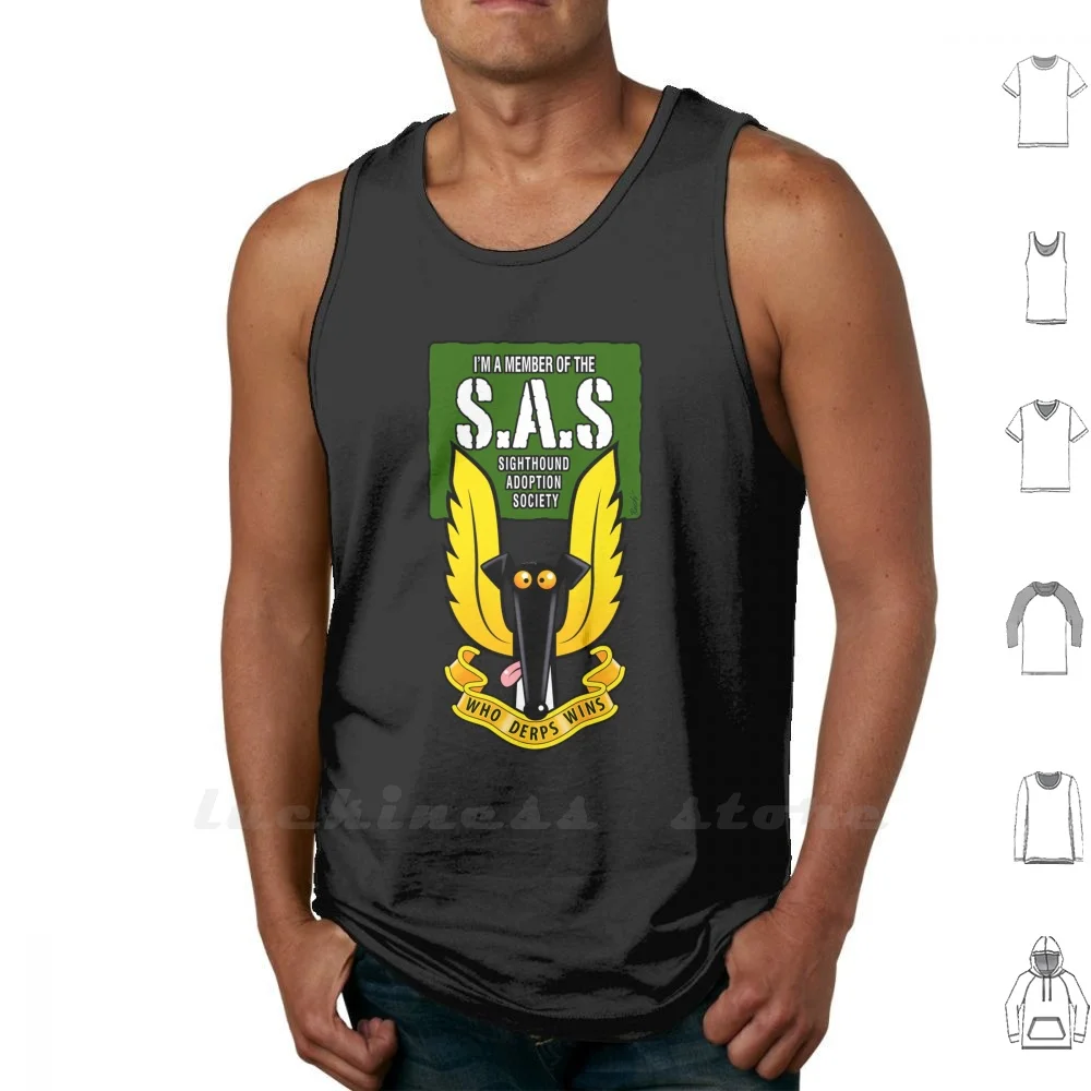 Who Derps Wins Tank Top Vest Sleeveless Men Women Cotton Richard Skipworth Richskipworth Rich Skipworth Greyhound Whippet