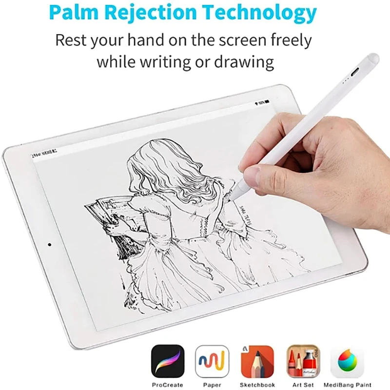 

Stylus Pen For Apple Pencil with LED Power Indicators Palm Rejection Touch Pencil For Ipad 2018 Release or Later ﻿