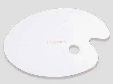 palette transparent Oval plastic palette white gouache watercolor oil painting palette transparent acrylic paint three-line