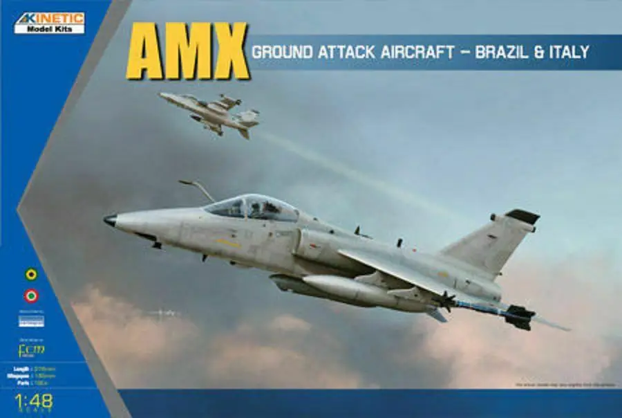 Kinetic K48026 1/48 scale AMX GROUND ATTACK AIRCRAFT-BEAZIL ITALY Model Kit