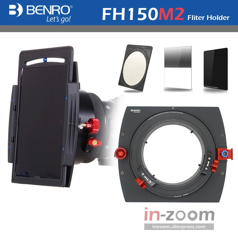 Benro FH150M2 Filter Holder 150*150mm ND 150*170mm GND CPL Square Filters System For Above 14mm Ultra-Wide Lens