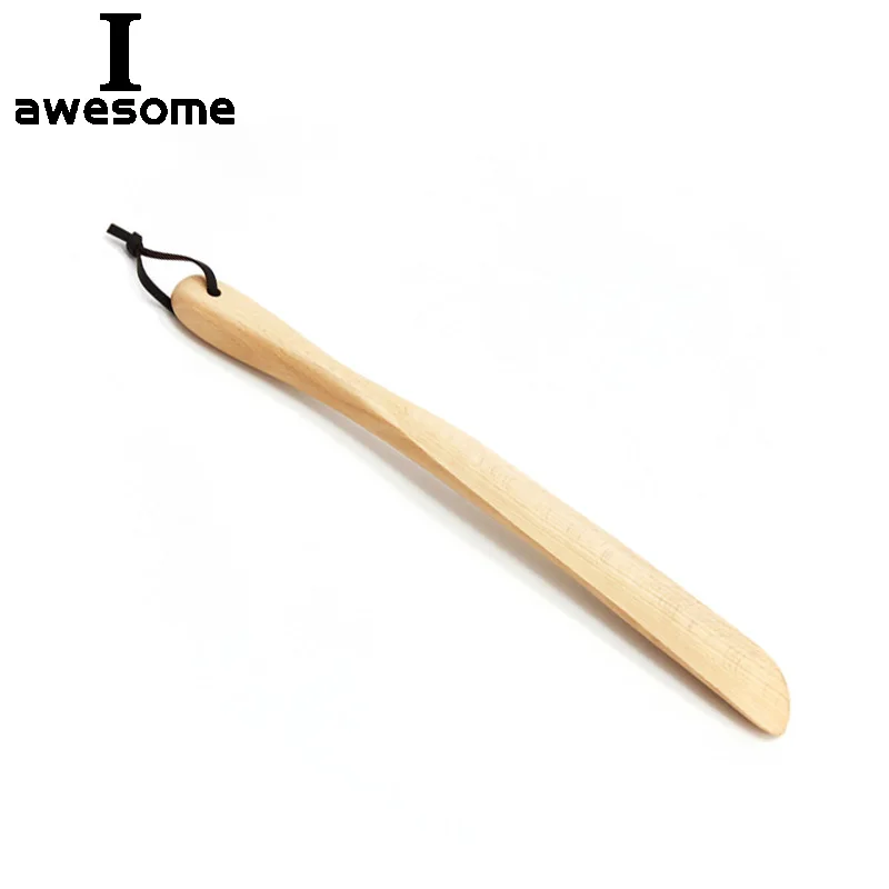 1 Pcs Durable Professional Wooden Shoe Horn Flexible Long Handle Shoehorn Useful Shoe Lifter 38cm Shoe Spoon Home Tools