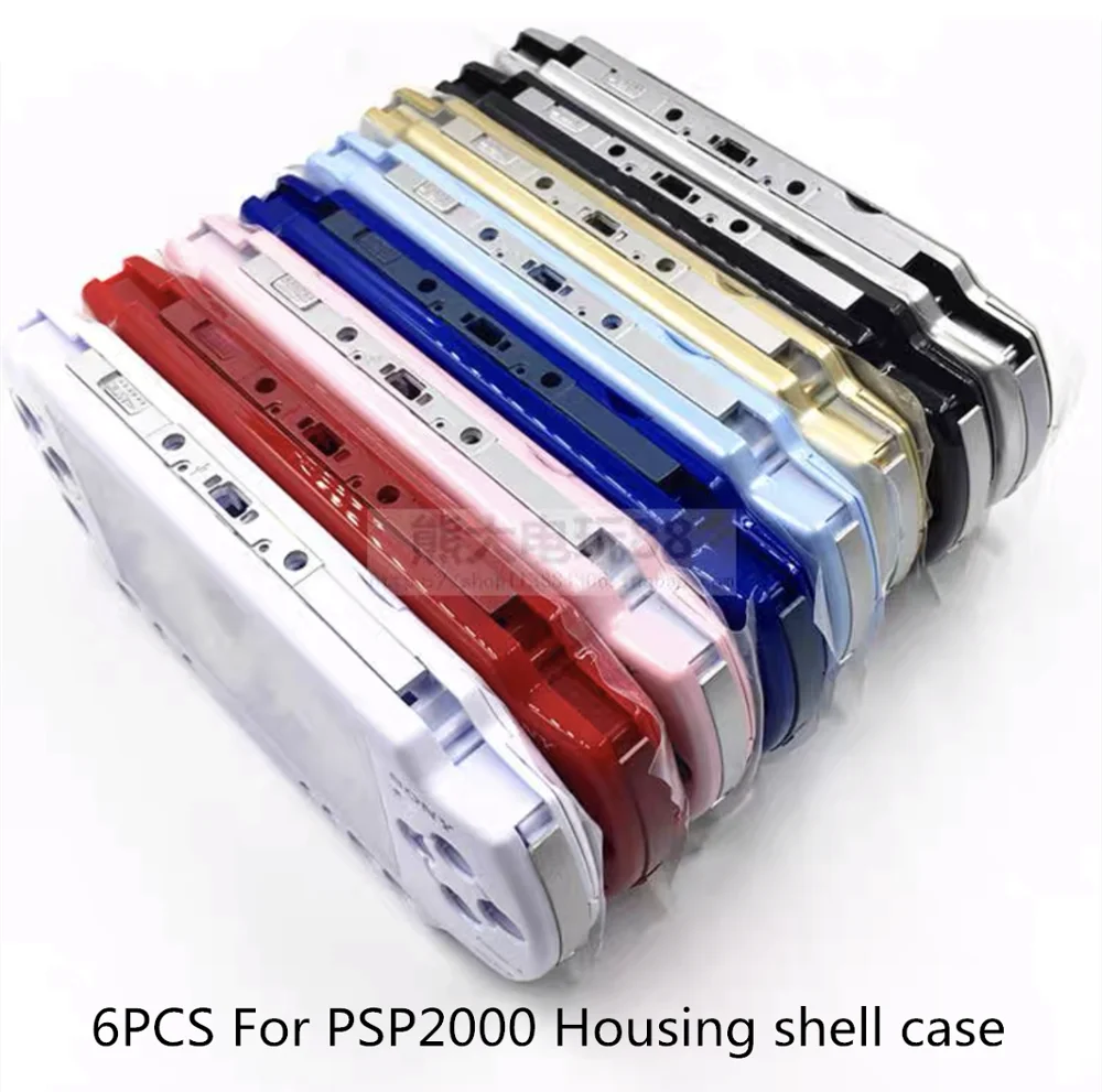 

6PCS For PSP2000 Full Housing Case Complete Shell Case Replacement with Buttons Kit For PSP 2000 Console