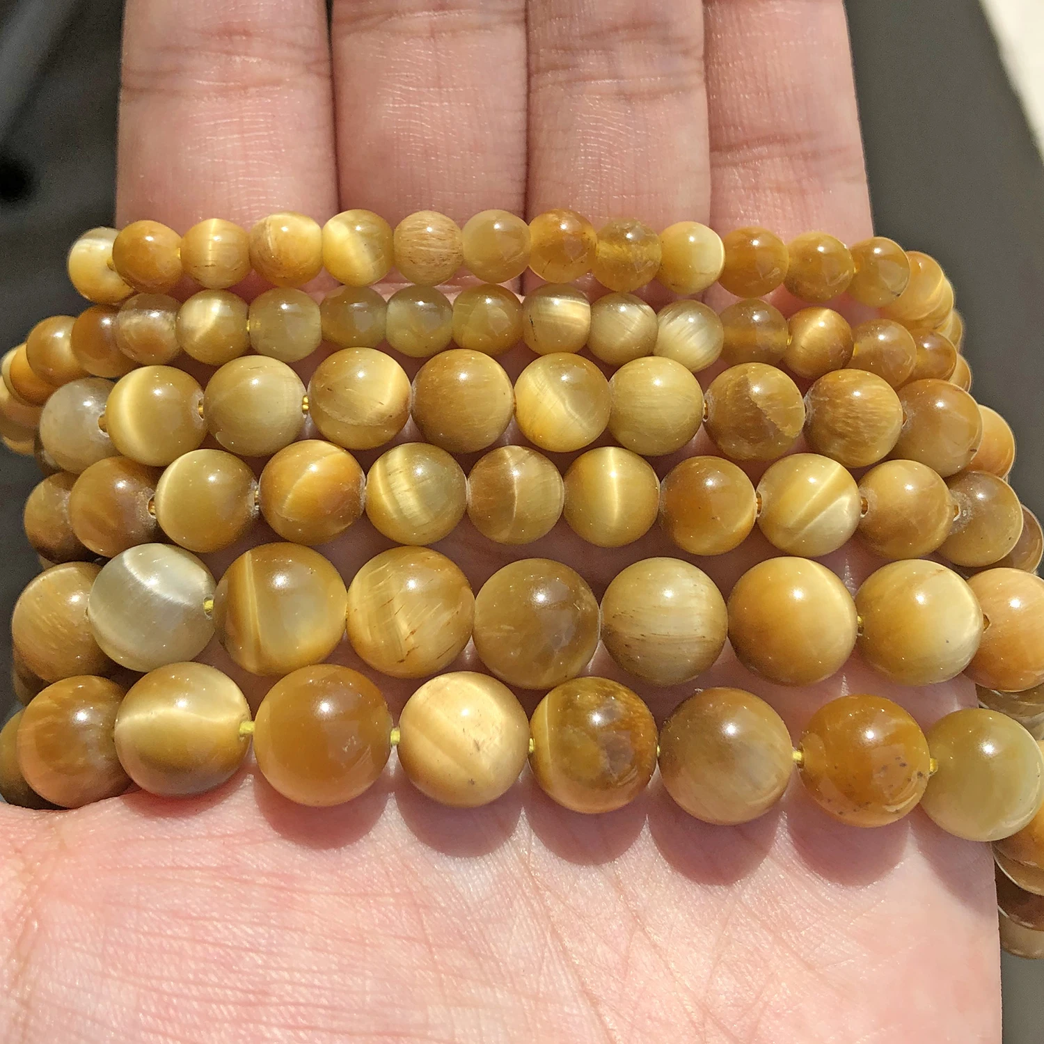 A++Natural Stone Beads Yellow Tiger Eye Round Loose Beads For Jewelry Making 15inch Pick Size 6.8.10.12mm -F00126
