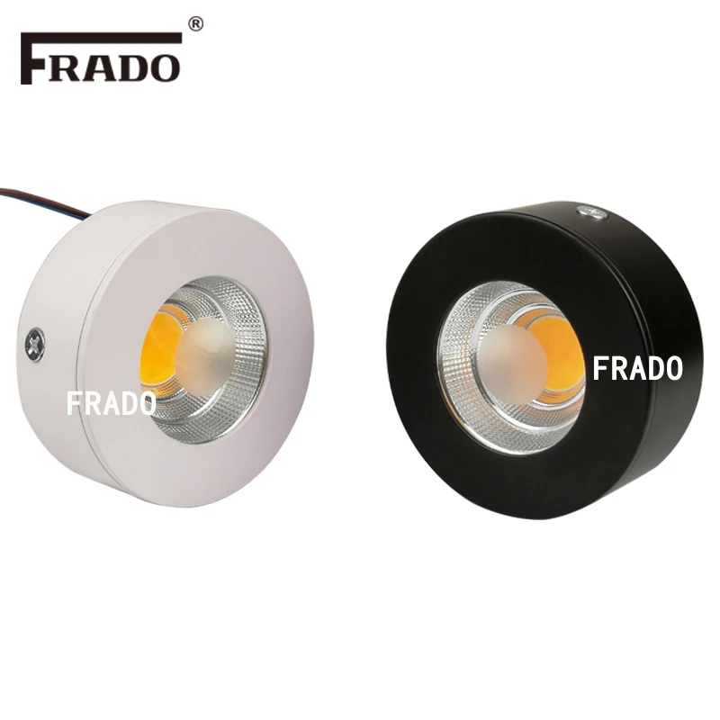 Imagem -05 - Holofote Led Ultrafino sem Gotejador Cob 5w 7w v v Iluminação Embutida em Branco e Preto Novo