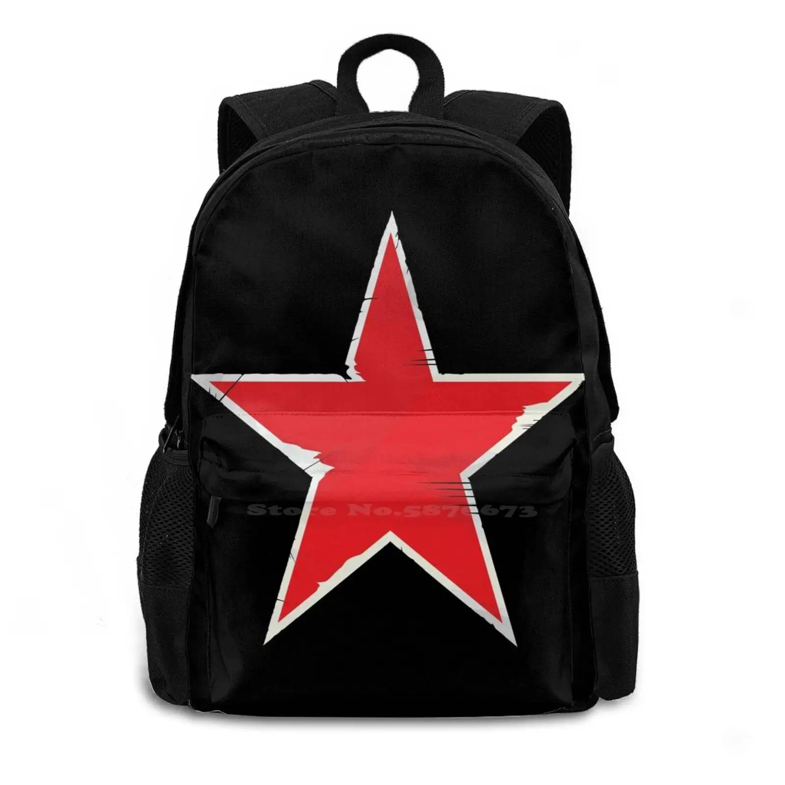 Vintage Red Star Of The Ussr Teen College Student Backpack Pattern Design Bags Red Star Redstar Cold War Communism Soviet Army